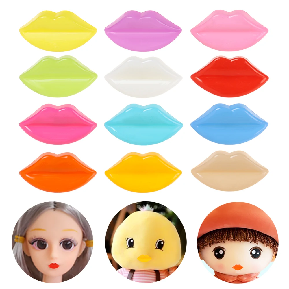 20pcs Plastic Doll Safety Mouth Doll Mouth Lips Accessories DIY Doll Making Toy Accessories Puppet Knitting Doll Crafts