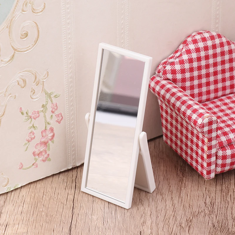 1:12 Dollhouse Simulation Full Length Mirror Miniature Furniture Decoration Dolls House Accessories For Kids Toy