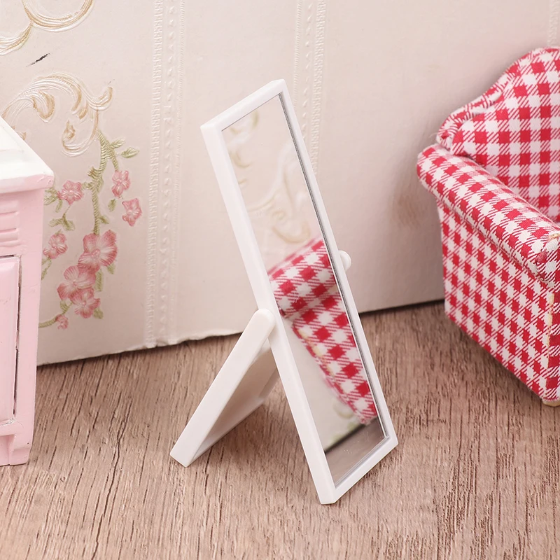 1:12 Dollhouse Simulation Full Length Mirror Miniature Furniture Decoration Dolls House Accessories For Kids Toy