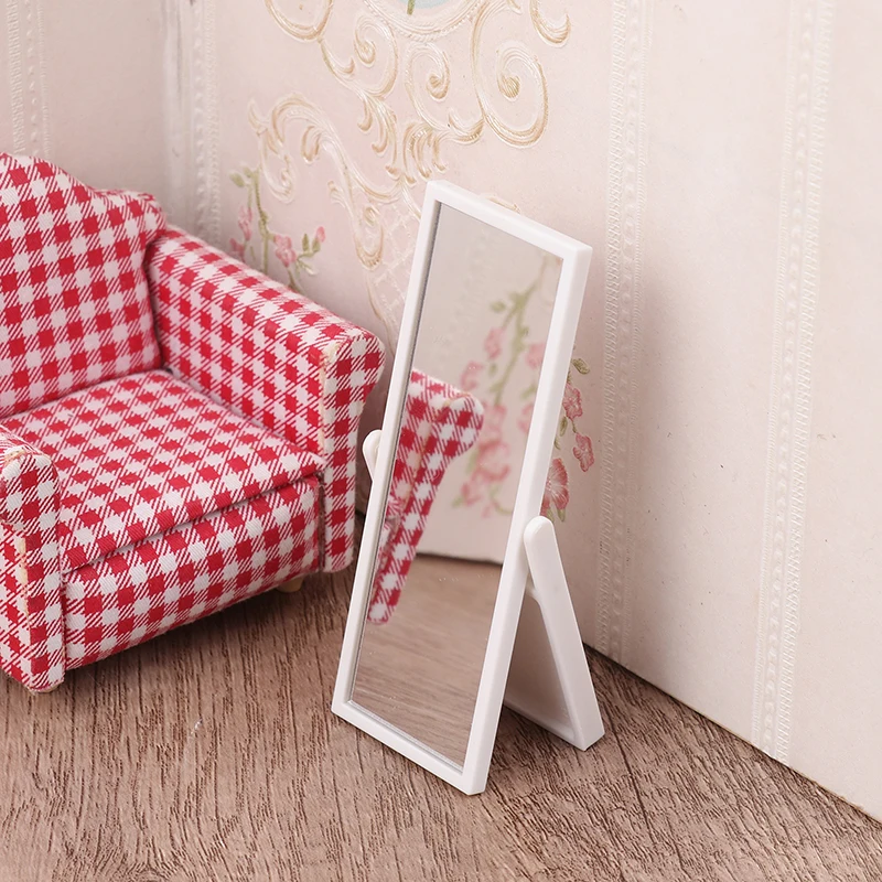 1:12 Dollhouse Simulation Full Length Mirror Miniature Furniture Decoration Dolls House Accessories For Kids Toy