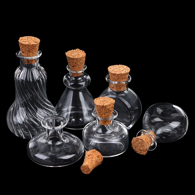 1/12 Scale Miniature Dollhouse Glass Vase Mini Stripe Wishing Glass Bottle Simulation Vase Model for Doll House Accessories Toy