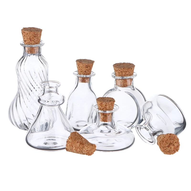 1/12 Scale Miniature Dollhouse Glass Vase Mini Stripe Wishing Glass Bottle Simulation Vase Model for Doll House Accessories Toy