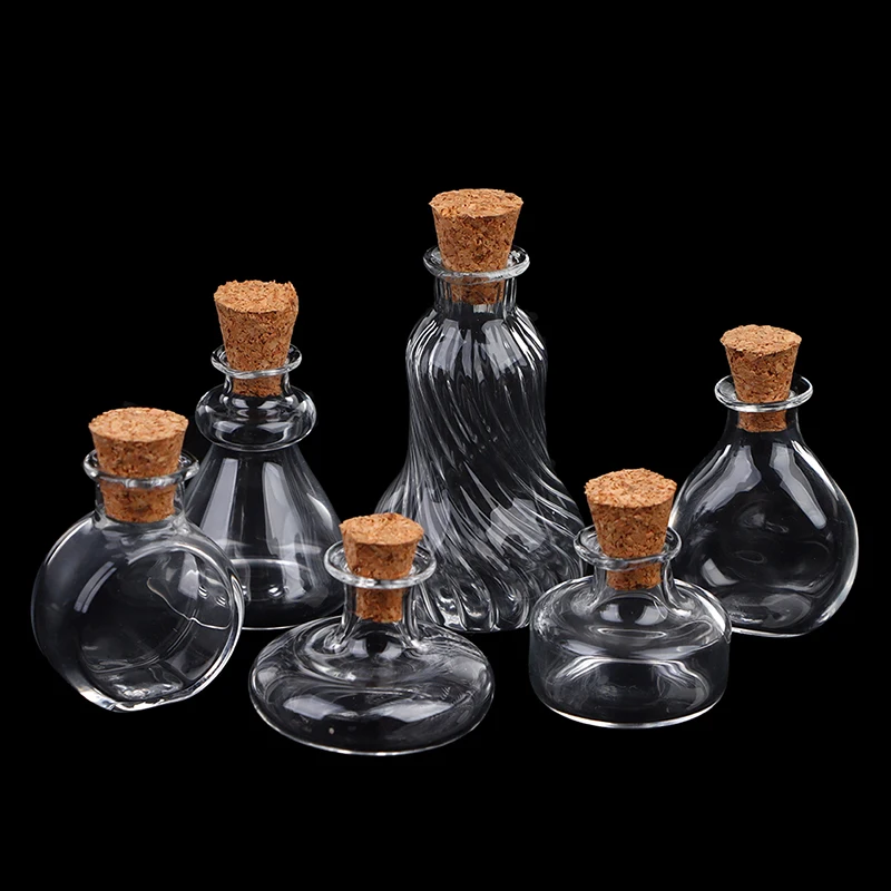 1/12 Scale Miniature Dollhouse Glass Vase Mini Stripe Wishing Glass Bottle Simulation Vase Model for Doll House Accessories Toy