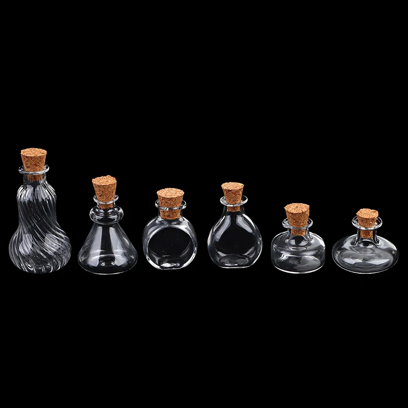 1/12 Scale Miniature Dollhouse Glass Vase Mini Stripe Wishing Glass Bottle Simulation Vase Model for Doll House Accessories Toy