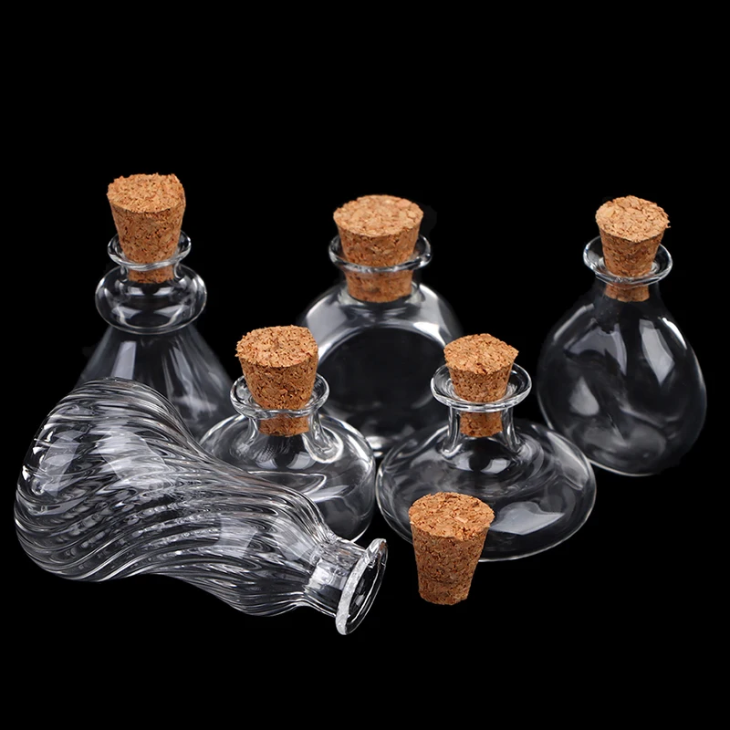 1/12 Scale Miniature Dollhouse Glass Vase Mini Stripe Wishing Glass Bottle Simulation Vase Model for Doll House Accessories Toy