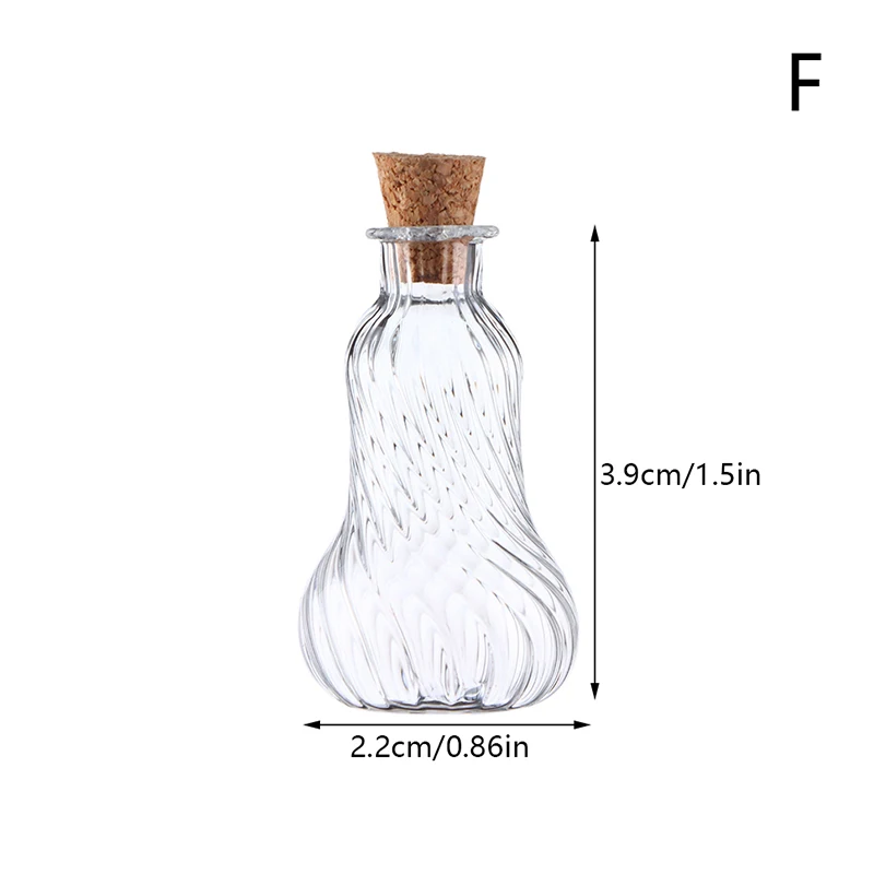 1/12 Scale Miniature Dollhouse Glass Vase Mini Stripe Wishing Glass Bottle Simulation Vase Model for Doll House Accessories Toy