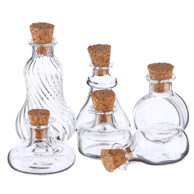 1/12 Scale Miniature Dollhouse Glass Vase Mini Stripe Wishing Glass Bottle Simulation Vase Model for Doll House Accessories Toy