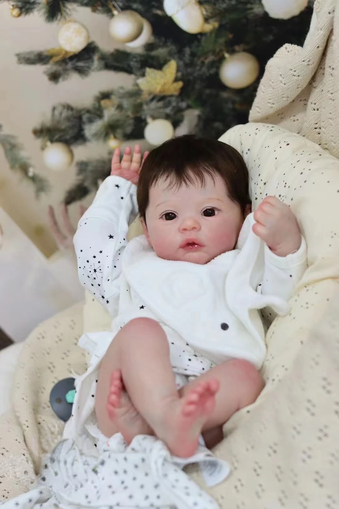 18 Inch 3D Painted Skin Meadow Handmade Bebe Reborn Doll Full Body Silicone Vinyl Bebe Reborn Doll With Similar Clothes