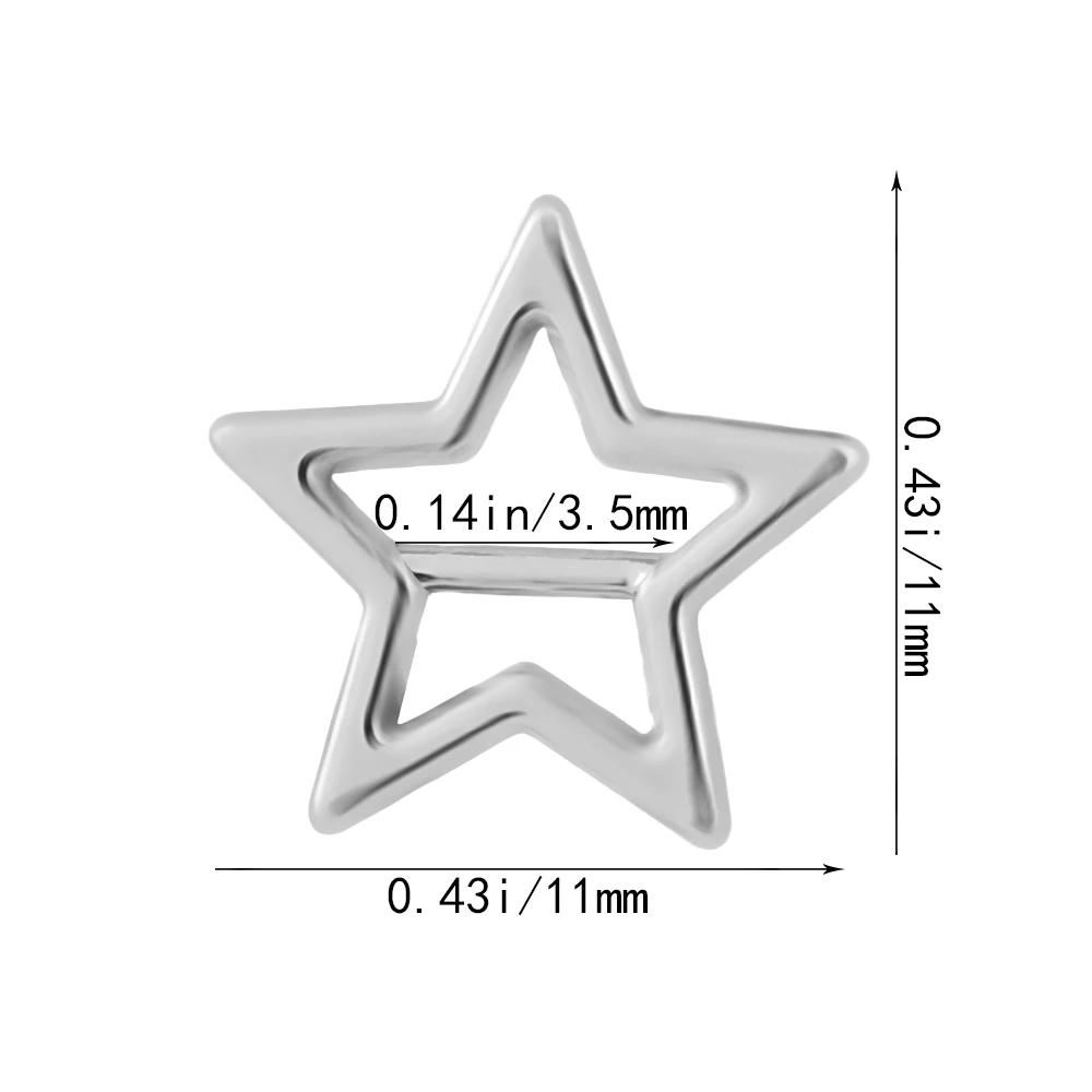 20pcs Newest 3.5mm Mini Ultra-small Star Tri-glide Belt Buckle Doll Bags Buckles Diy Doll Buttons Shoes Accessories