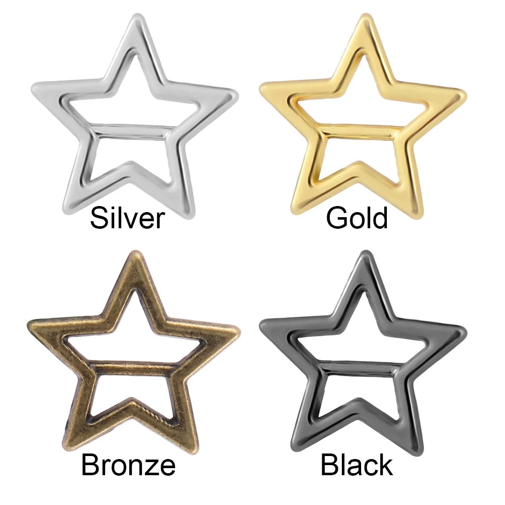 20pcs Newest 3.5mm Mini Ultra-small Star Tri-glide Belt Buckle Doll Bags Buckles Diy Doll Buttons Shoes Accessories