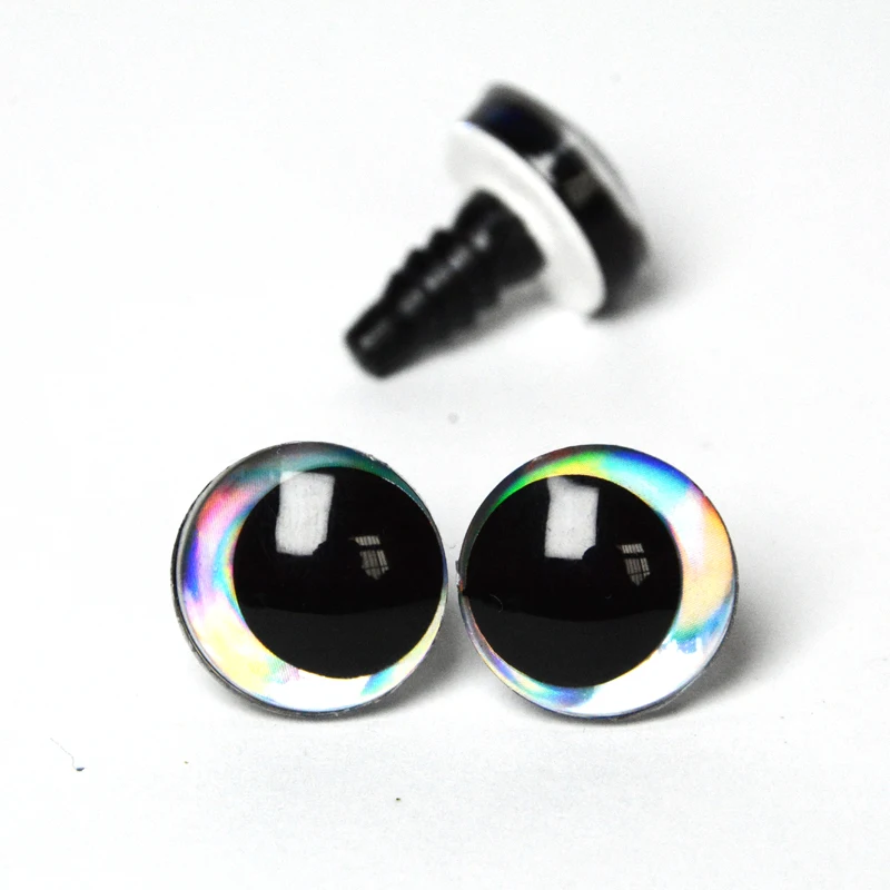 20pcs 16mm 18mm 20mm 25mm 30mm Cartoon 3D glitter toy doll pupil eyes with washer --color size option