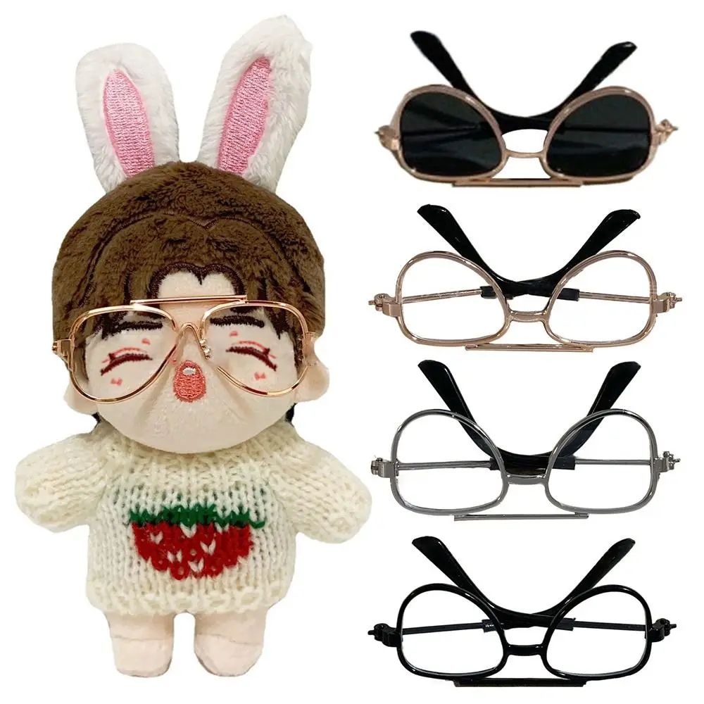 6cm Fashion Doll Sunglasses For 10cm Cotton Dolls Frame Eyeglasses for 1/3 1/4 BJD Dolls Mini Eyeglasses DIY Clothes Accessories
