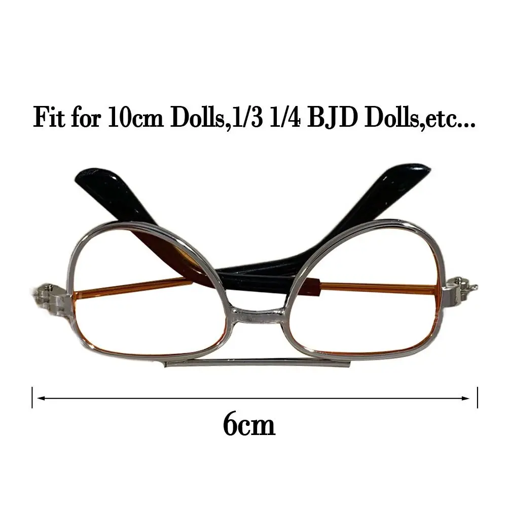 6cm Fashion Doll Sunglasses For 10cm Cotton Dolls Frame Eyeglasses for 1/3 1/4 BJD Dolls Mini Eyeglasses DIY Clothes Accessories