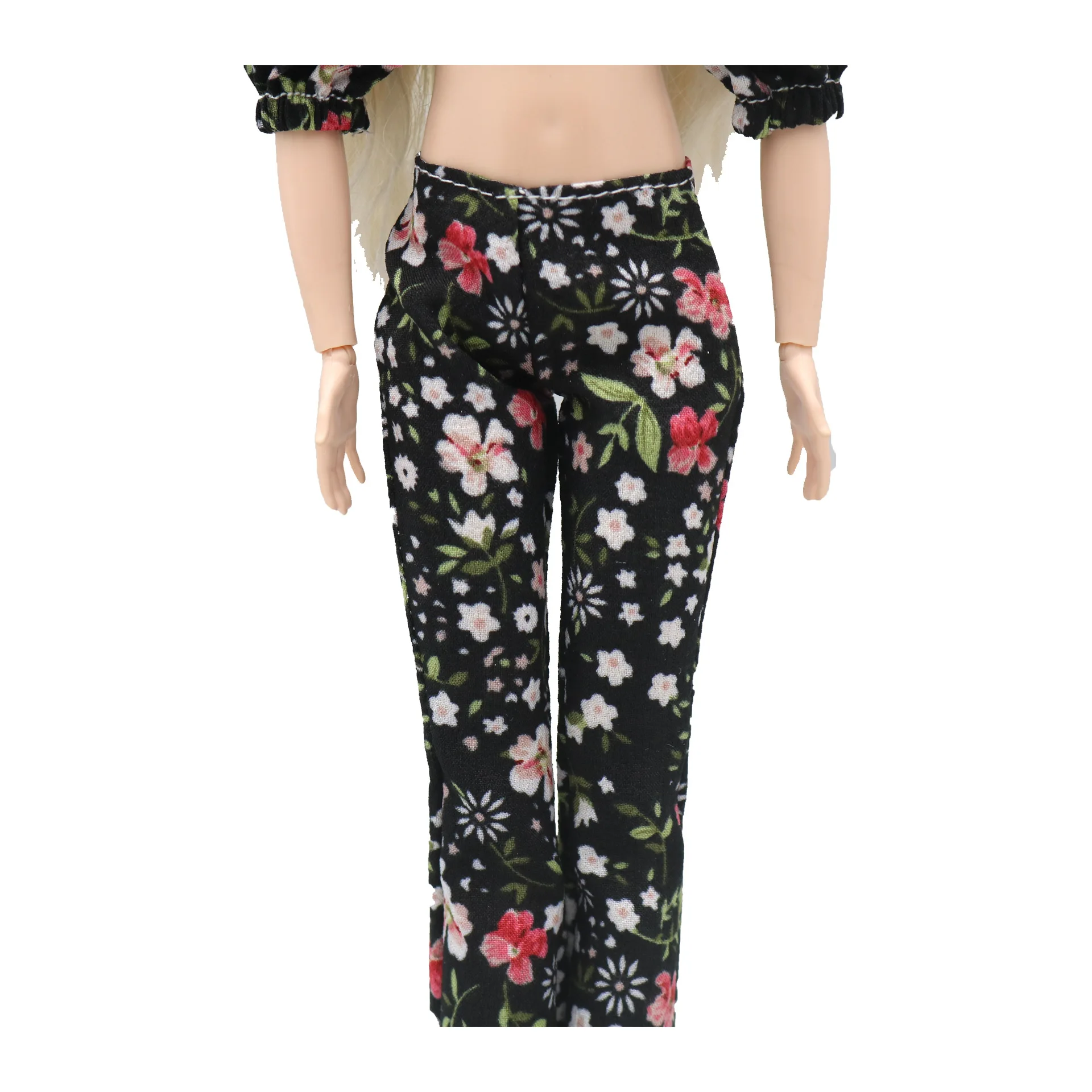 New Doll Clothing Accessories Floral Bubble Sleeve Puffy For 30 Cm Doll 1/6 Small Skirt Set 30Cm