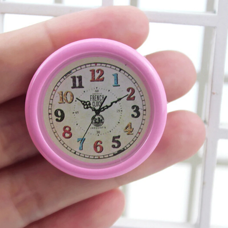 1:12 Resin Dollhouse Miniature Wall Clock Home Decor Accessories Furniture Toy