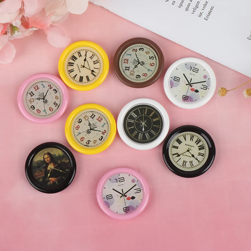 1:12 Resin Dollhouse Miniature Wall Clock Home Decor Accessories Furniture Toy