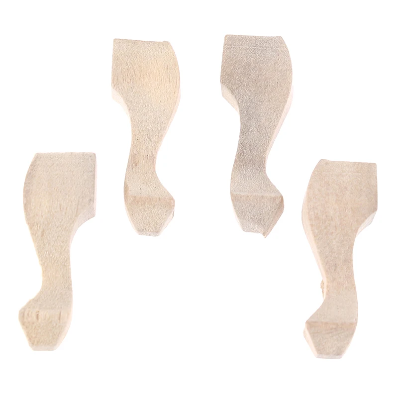 4Pcs/set 1/12 Dollhouse Miniature Tea Table Cabinet Sofa Leg Model Furniture Accessory For Doll House Decor Kids DIY Toys