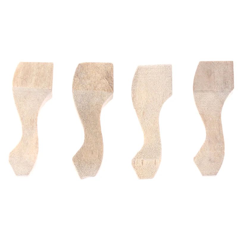 4Pcs/set 1/12 Dollhouse Miniature Tea Table Cabinet Sofa Leg Model Furniture Accessory For Doll House Decor Kids DIY Toys