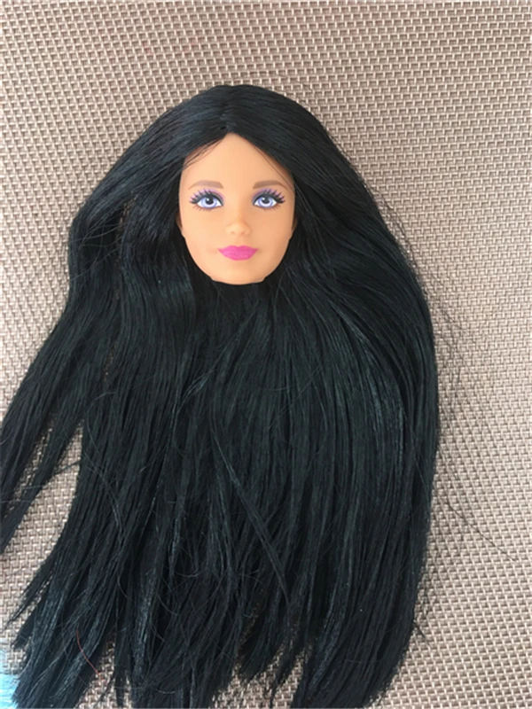 Orignal ST 70th Doll Heads Red Purple Tricolor HairDoll Accessories DIY Doll Parts Girl Christmas Gifts Rare Collection Dolls