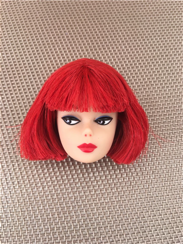 Orignal ST 70th Doll Heads Red Purple Tricolor HairDoll Accessories DIY Doll Parts Girl Christmas Gifts Rare Collection Dolls