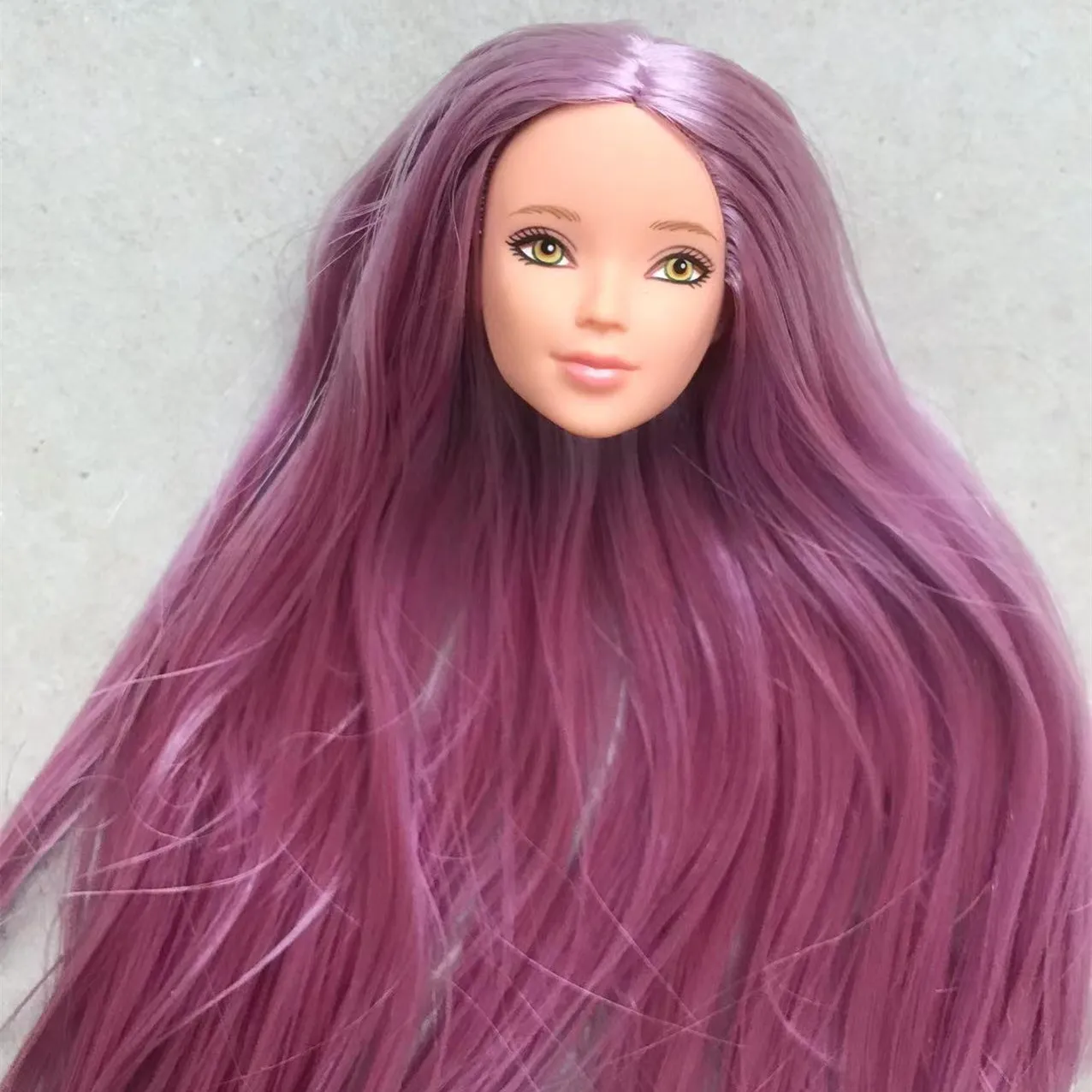 Orignal ST 70th Doll Heads Red Purple Tricolor HairDoll Accessories DIY Doll Parts Girl Christmas Gifts Rare Collection Dolls