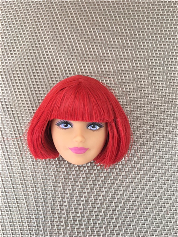 Orignal ST 70th Doll Heads Red Purple Tricolor HairDoll Accessories DIY Doll Parts Girl Christmas Gifts Rare Collection Dolls