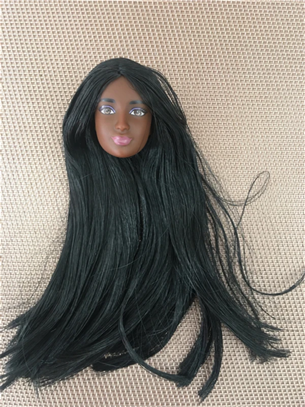 Orignal ST 70th Doll Heads Red Purple Tricolor HairDoll Accessories DIY Doll Parts Girl Christmas Gifts Rare Collection Dolls