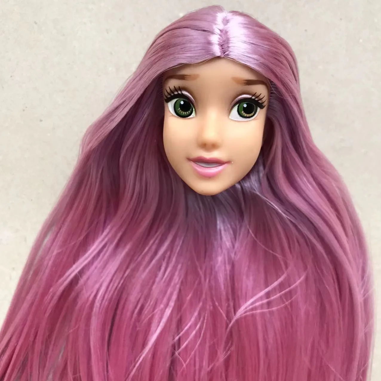 Orignal ST 70th Doll Heads Red Purple Tricolor HairDoll Accessories DIY Doll Parts Girl Christmas Gifts Rare Collection Dolls