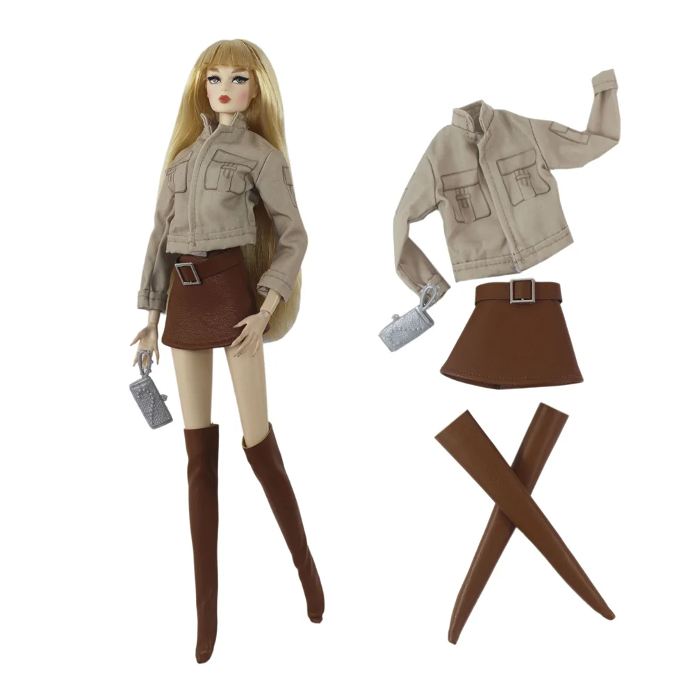 Handmade Babi Clothes Leather Clothing Outfit Overcoat for 11.5 Inch 30cm Doll BJD Clothes Many Style Gifts for Doll Accessories