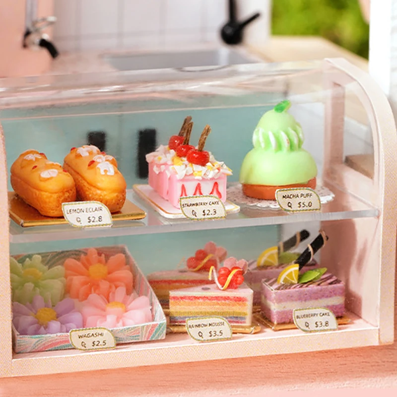 Wooden Miniature Doll House DIY Small House Kit 3D Puzzle Assemble Building Model Home Bedroom Decoration With Furniture Gifts