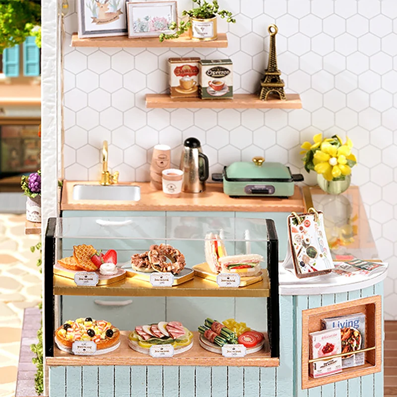 Wooden Miniature Doll House DIY Small House Kit 3D Puzzle Assemble Building Model Home Bedroom Decoration With Furniture Gifts