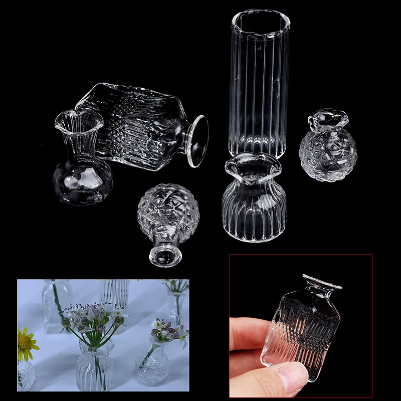 1:12 Dollhouse Miniature Flowerpot Vase Glass Basin DIY Furniture Toys
