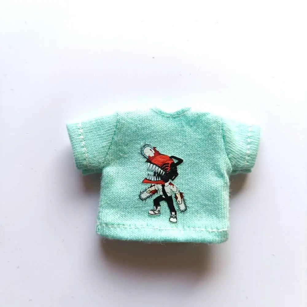 New 1/12 OB11 Baby Clothes Cartoon Cute Print T-Shirt Doll Clothes GSC Element Molly Doll Clothes 1 / 12 BJD Doll Accessories