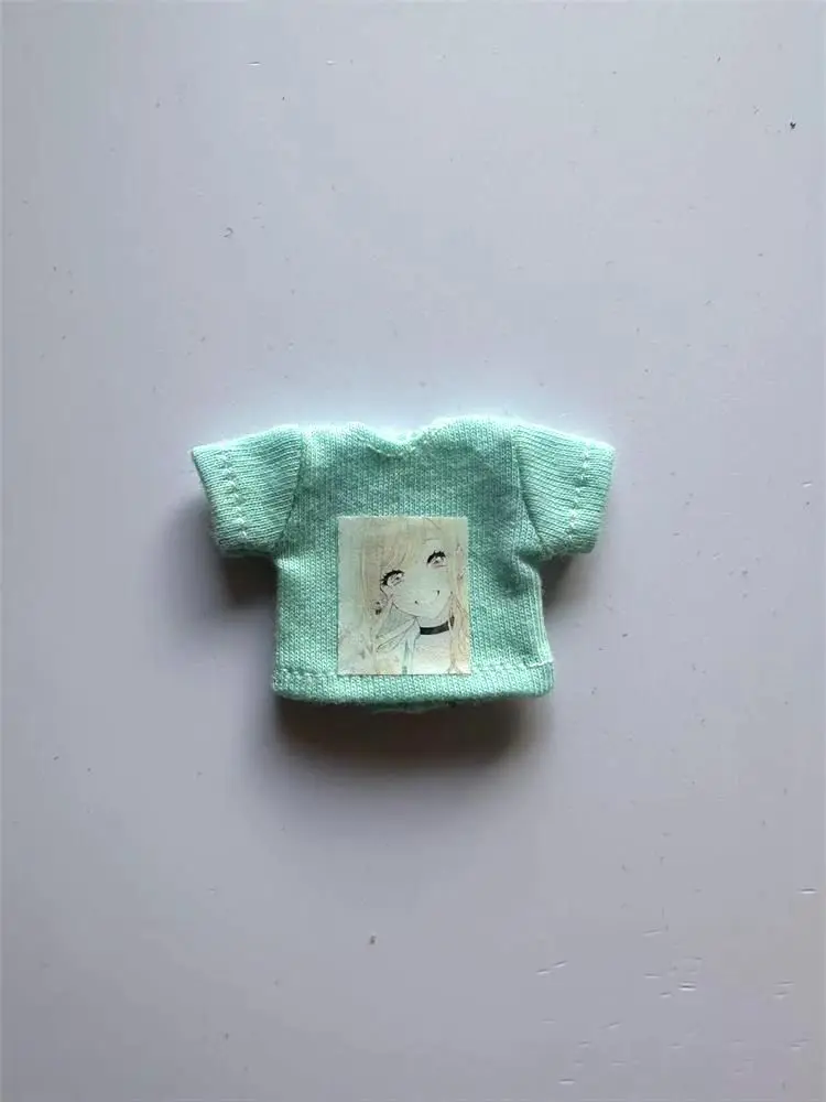 New 1/12 OB11 Baby Clothes Cartoon Cute Print T-Shirt Doll Clothes GSC Element Molly Doll Clothes 1 / 12 BJD Doll Accessories