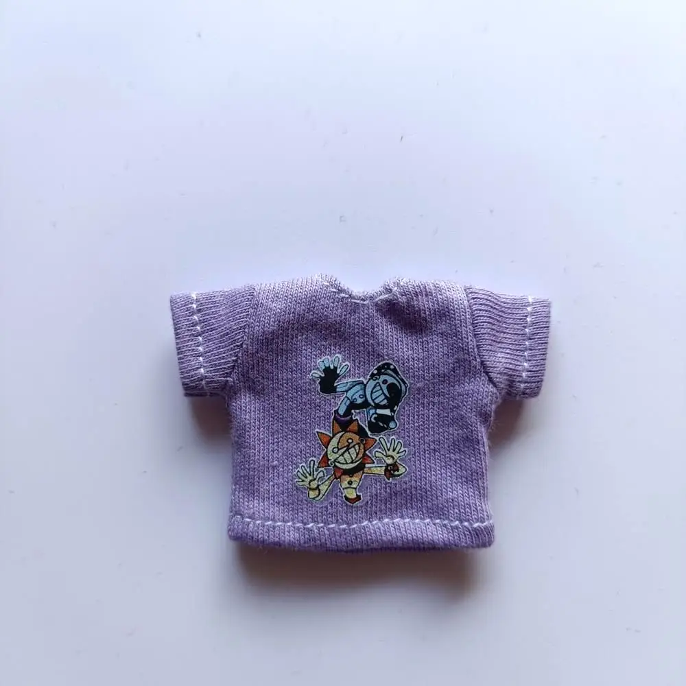 New 1/12 OB11 Baby Clothes Cartoon Cute Print T-Shirt Doll Clothes GSC Element Molly Doll Clothes 1 / 12 BJD Doll Accessories