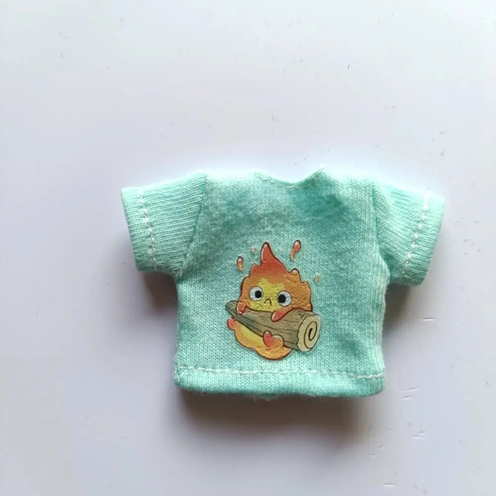 New 1/12 OB11 Baby Clothes Cartoon Cute Print T-Shirt Doll Clothes GSC Element Molly Doll Clothes 1 / 12 BJD Doll Accessories