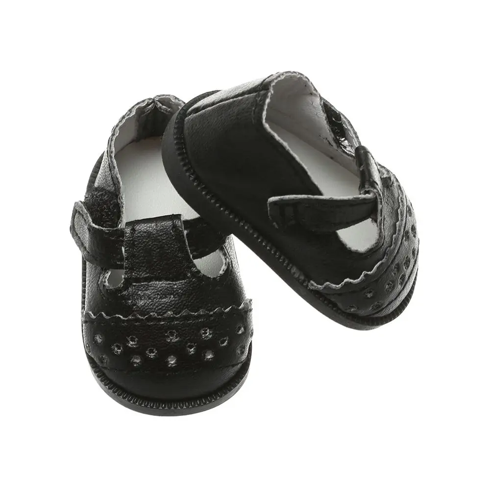 6.5cm Doll Shoes PU Leather Mini Shoes Suit For 16 Inches Doll Clothing Toys Baby Gifts Doll Accessories DIY Cool Girl`s Toy