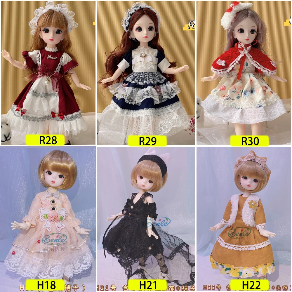 Evening Sequin Dress For 12 inch Dolls Vintage Cute Doll Clothes 30cm Dresses for Girls Festival Outfit Pleated Skirt for Summer