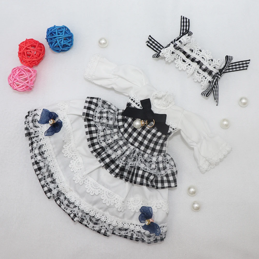 Evening Sequin Dress For 12 inch Dolls Vintage Cute Doll Clothes 30cm Dresses for Girls Festival Outfit Pleated Skirt for Summer