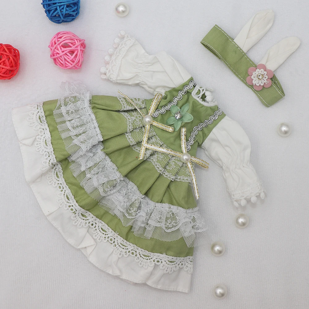 Evening Sequin Dress For 12 inch Dolls Vintage Cute Doll Clothes 30cm Dresses for Girls Festival Outfit Pleated Skirt for Summer