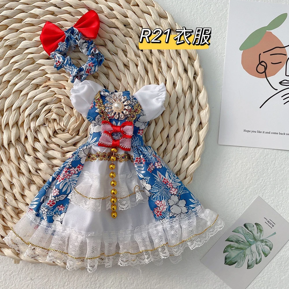 Evening Sequin Dress For 12 inch Dolls Vintage Cute Doll Clothes 30cm Dresses for Girls Festival Outfit Pleated Skirt for Summer
