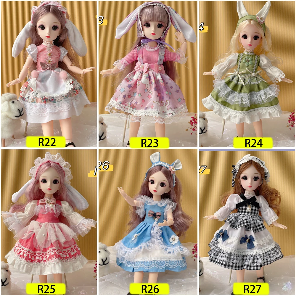 Evening Sequin Dress For 12 inch Dolls Vintage Cute Doll Clothes 30cm Dresses for Girls Festival Outfit Pleated Skirt for Summer