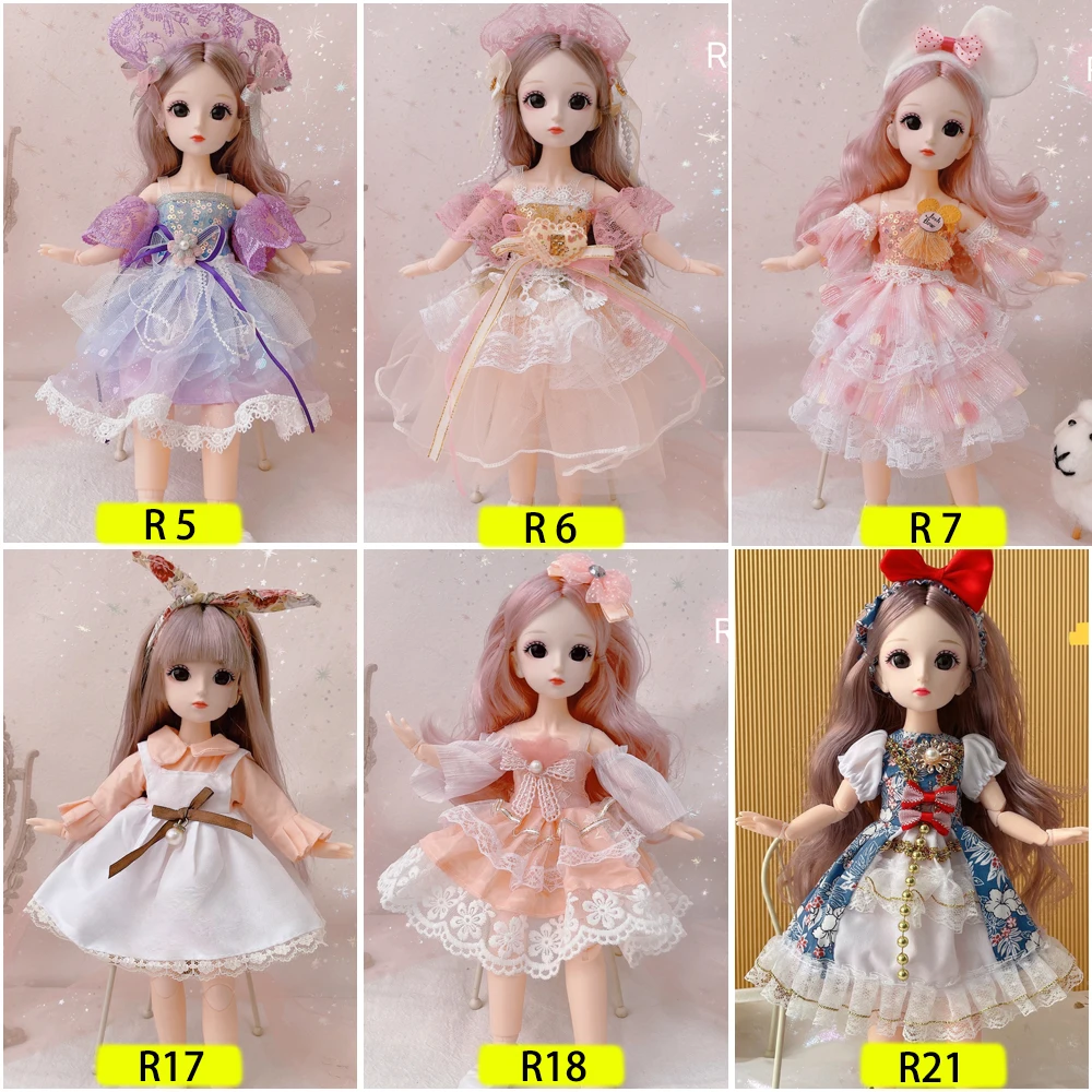 Evening Sequin Dress For 12 inch Dolls Vintage Cute Doll Clothes 30cm Dresses for Girls Festival Outfit Pleated Skirt for Summer