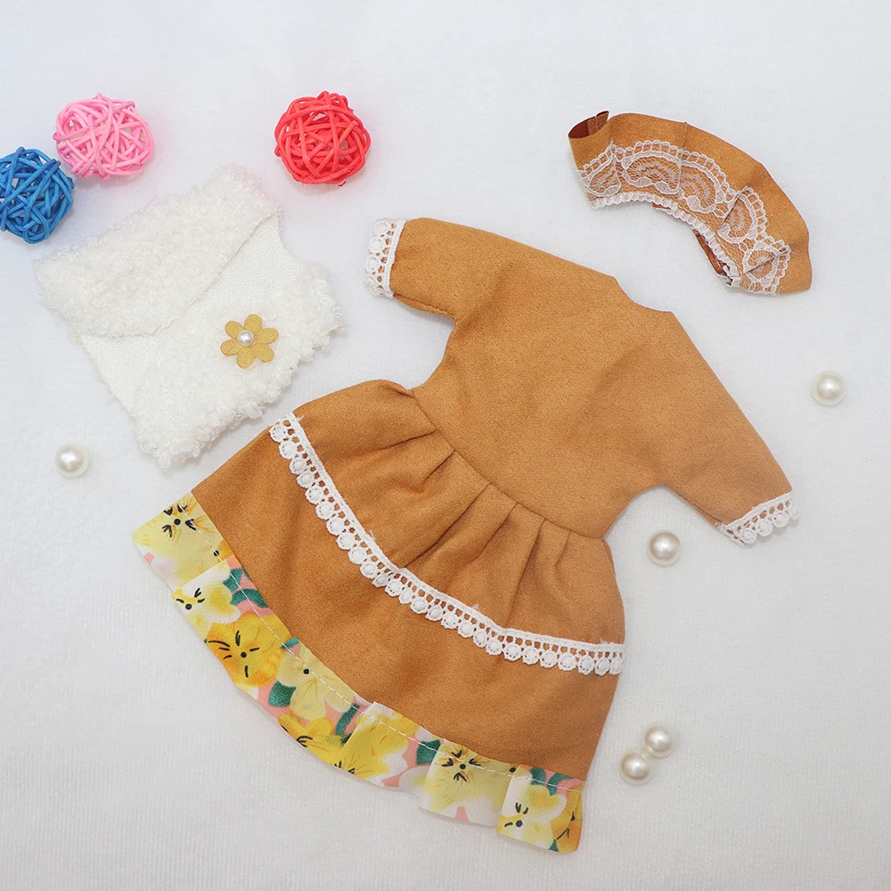 Evening Sequin Dress For 12 inch Dolls Vintage Cute Doll Clothes 30cm Dresses for Girls Festival Outfit Pleated Skirt for Summer