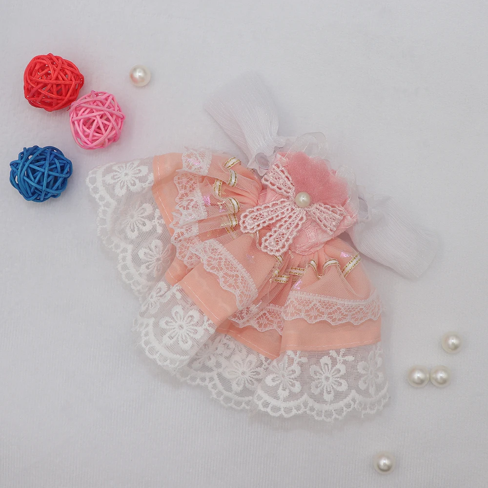 Evening Sequin Dress For 12 inch Dolls Vintage Cute Doll Clothes 30cm Dresses for Girls Festival Outfit Pleated Skirt for Summer