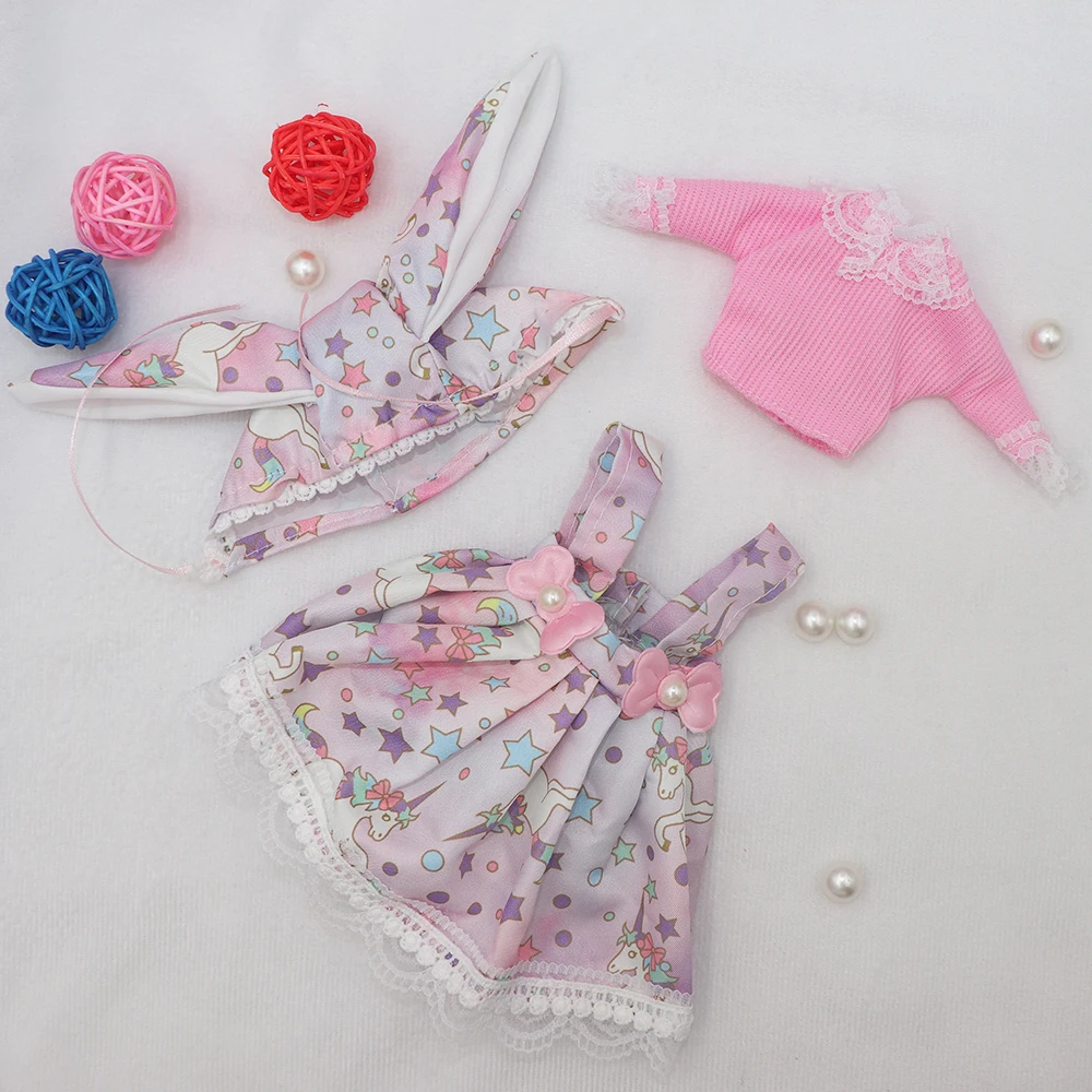 Evening Sequin Dress For 12 inch Dolls Vintage Cute Doll Clothes 30cm Dresses for Girls Festival Outfit Pleated Skirt for Summer