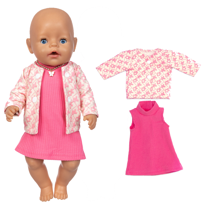New Born Baby Doll Clothes Hooded Sweater for 18" Girl Doll Jacket Toys Doll Outfits