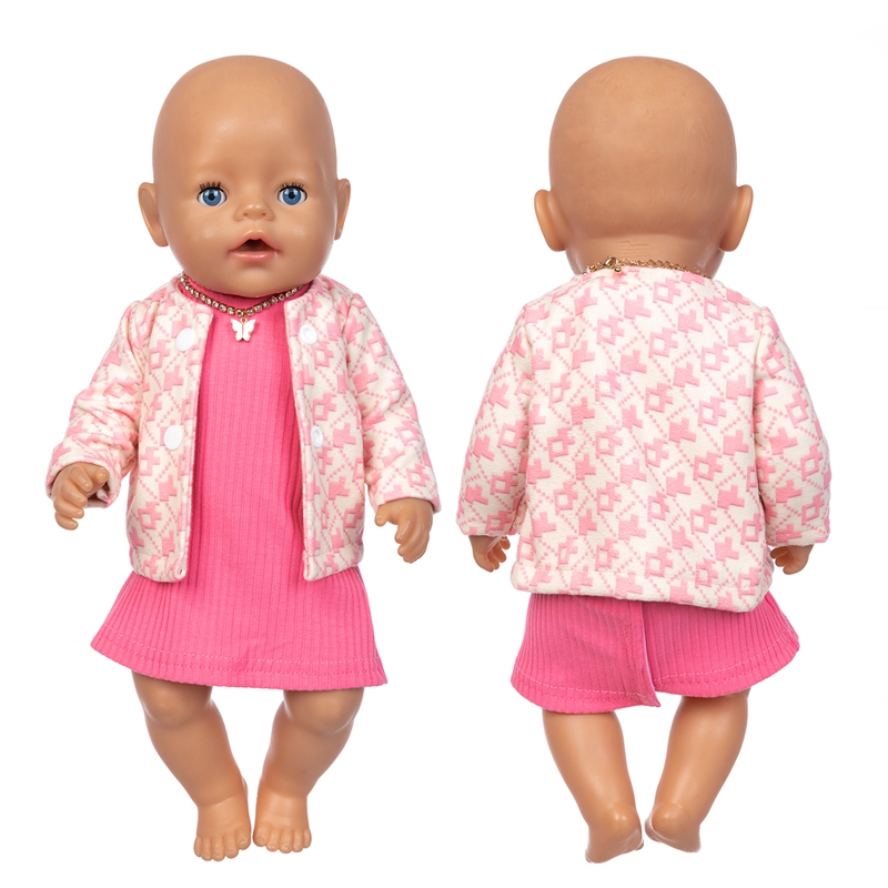 New Born Baby Doll Clothes Hooded Sweater for 18" Girl Doll Jacket Toys Doll Outfits