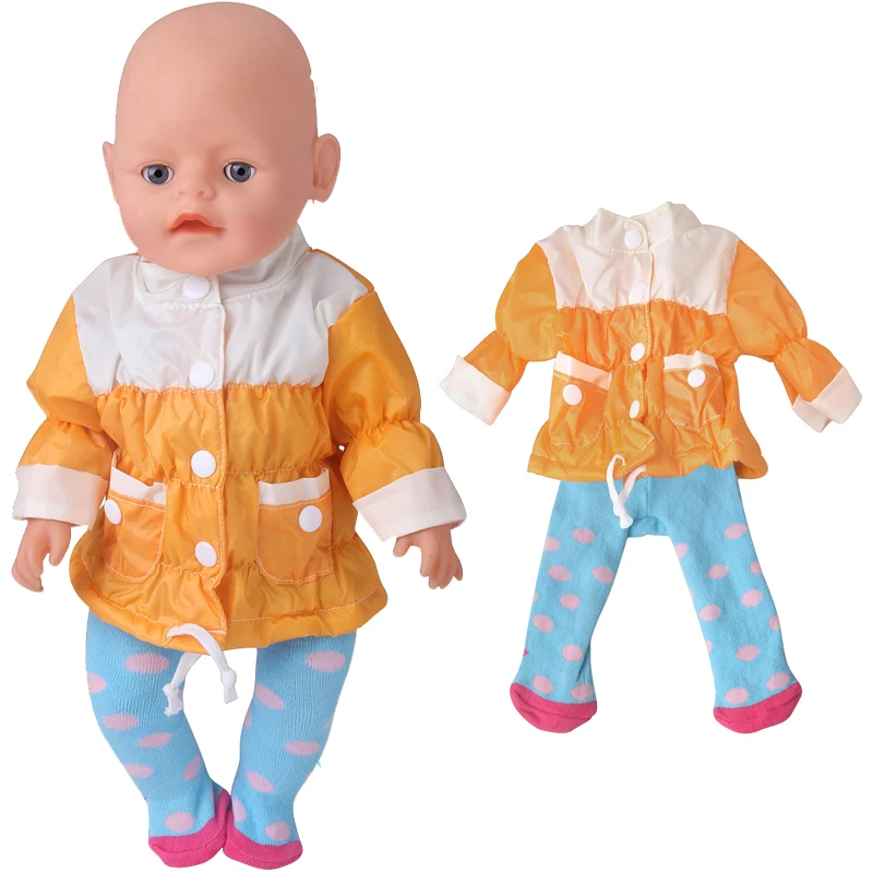 New Born Baby Doll Clothes Hooded Sweater for 18" Girl Doll Jacket Toys Doll Outfits