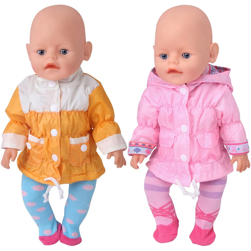 New Born Baby Doll Clothes Hooded Sweater for 18" Girl Doll Jacket Toys Doll Outfits